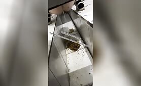 Beautiful girl poops in the toilet 7