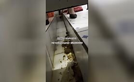 Beautiful girl poops in the toilet 10