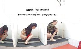 Beautiful girl poops in the toilet 11