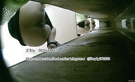 Beautiful girl poops in the toilet 16