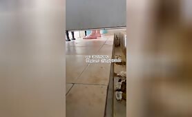 Beautiful girl poops in the toilet 17