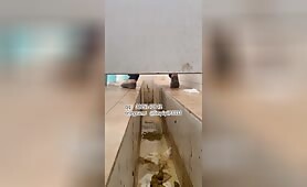Beautiful girl poops in the toilet 18