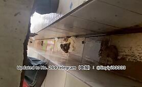 Beautiful girl poops in the toilet 33