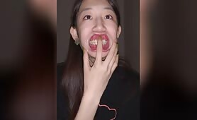 Beautiful girl poops in the toilet 46