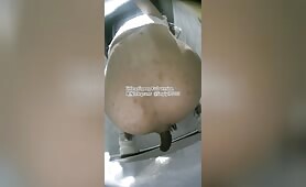 The girl used her hands to remove feces from her anus.