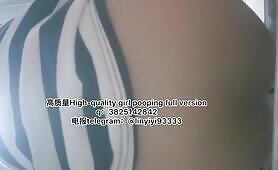 Beautiful girl poops in the toilet 68