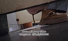 Beautiful girl poops in the toilet 86