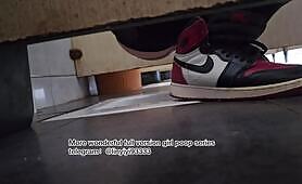 Beautiful girl poops in the toilet 89