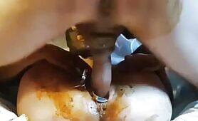 Kinky Dude Fucks Covered I Shit Girl Through Speculum