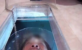 Old Japanese Male Slave Serves as a Human Toilet in Female Bathroom