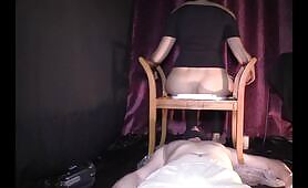 Human Toilet Scat Porn: Gorgeous Femdom Loads Male Slave's Mouth