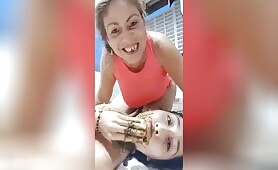 Naughty Blonde and Brunette Get Messy: Lesbian Scat Play and Filthy Fun
