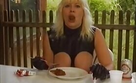 Kinky Mature Chick Gets Dirty: Eating & Smearing Her Own Shit Plus Two Dudes’ Loads
