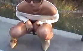 Sizzling Scat Teen Droppin’ Loads & Pissin’ in Public