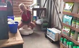 Kinky German Kaviar MILF Drops a Nasty Load on Dog Bed in Pet Store