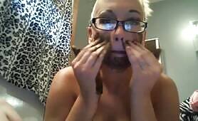 Busty American Blonde Scat Babe Shits, Smears, and Tastes Her Own Load
